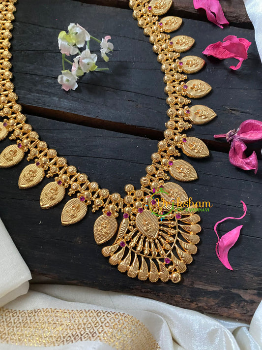 Traditional Kerala Bridal Lakshmi Haram-leaf -G4282