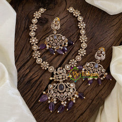 Purple Victorian Diamond Short Neckpiece -VV1240