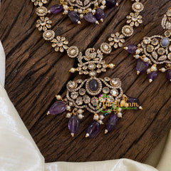 Purple Victorian Diamond Short Neckpiece -VV1240