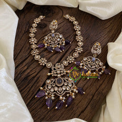 Purple Victorian Diamond Short Neckpiece -VV1240