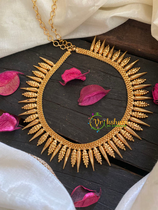 Gold Look Alike Mulla Mottu Choker neckpiece-G3187