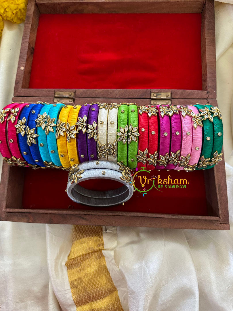 Return Gift Package -Silk Thread Bangles Set 8 -NV025