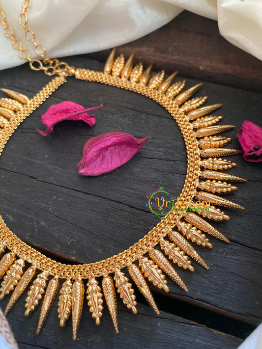 Gold Look Alike Mulla Mottu Choker neckpiece-G3187