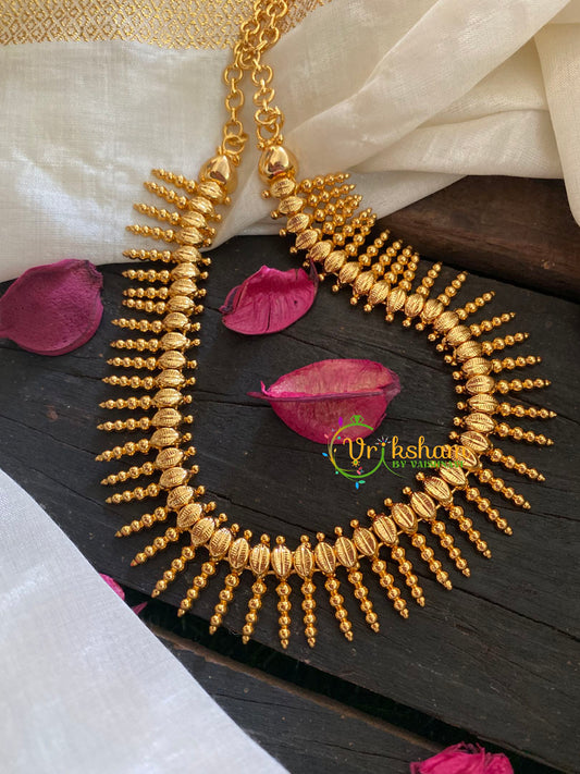 Gold Look Alike Spikes Choker neckpiece-G3184