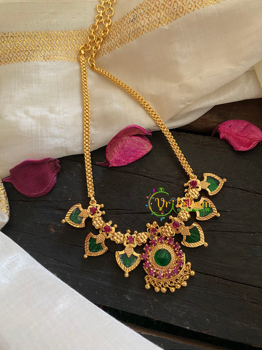 Gold Look Alike Palakka Neckpiece-7  Pendant-G3174