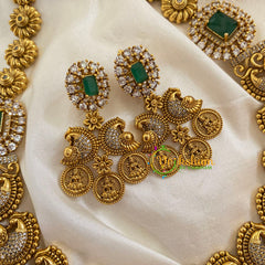 Premium AD Stone Neckpiece with Stone Mogappu -G7450