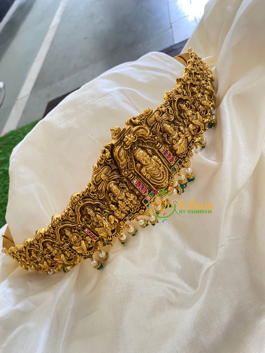 Shri Vishnu Temple Bridal Hip Chain-G5448