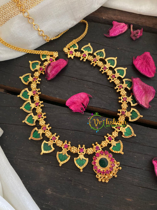 Gold Look Alike Palakka Neckpiece -G3172