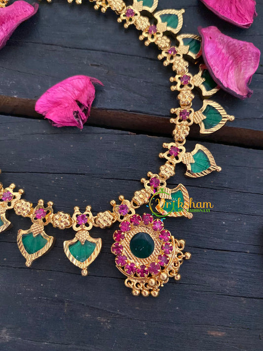 Gold Look Alike Palakka Neckpiece -G3172