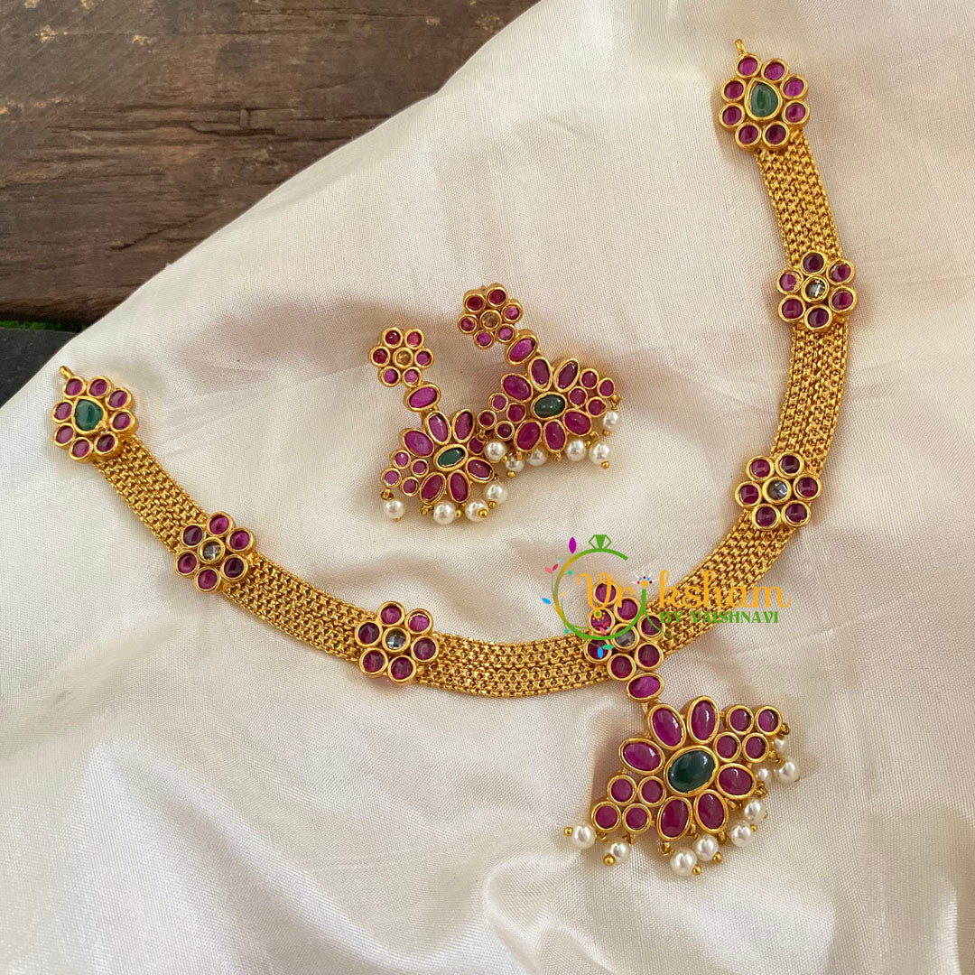 Traditional Addigai Short Neckpiece -G7814