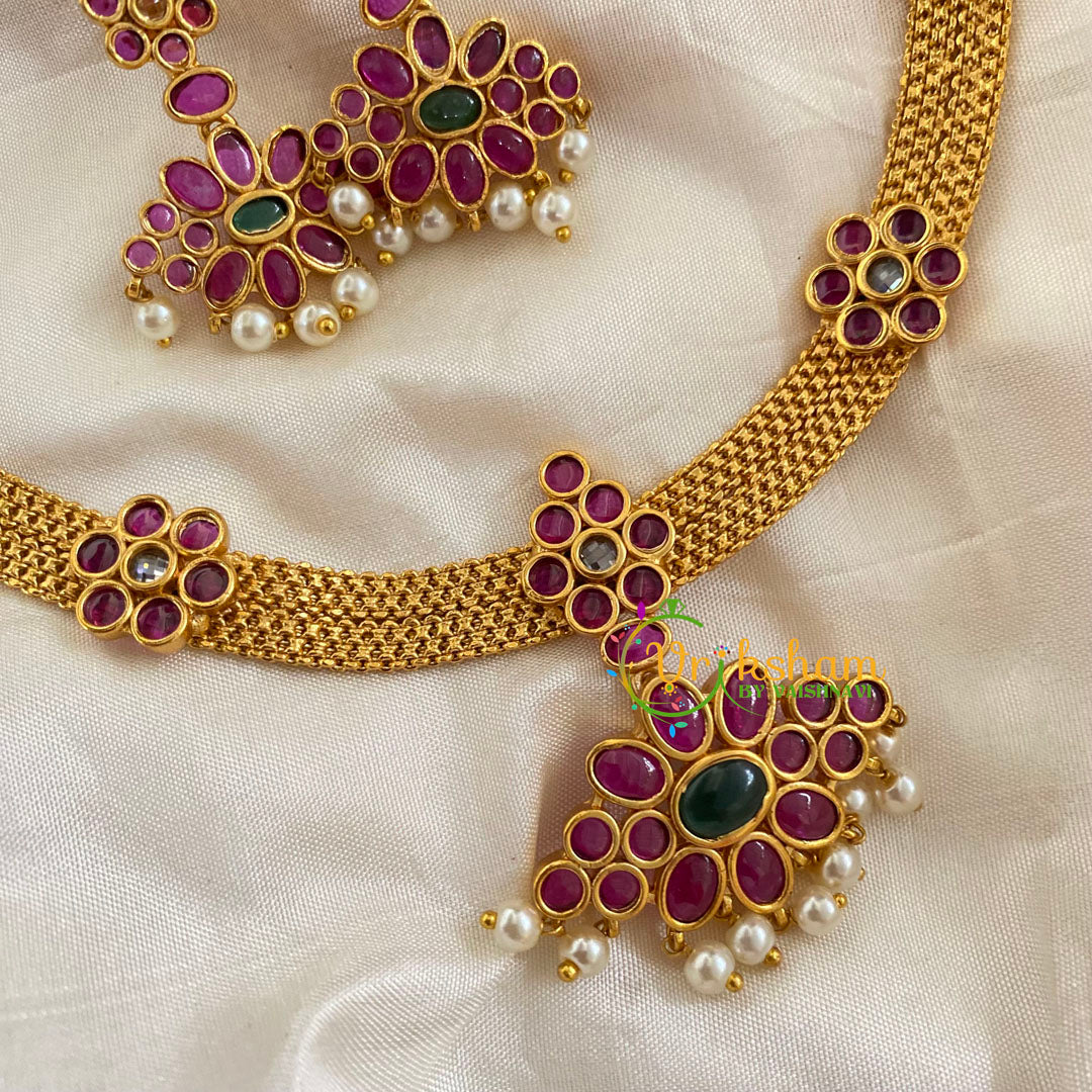 Addigai Design Traditional Addigai Short Neckpiece -G7814 – vrikshamindia
