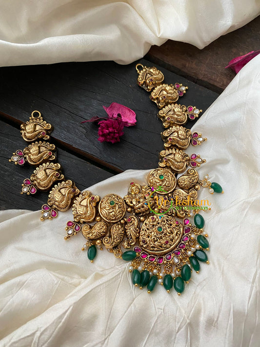 Antique Gold Look Alike Lakshmi Choker-G4371