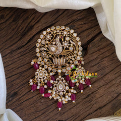 Maroon Victorian Diamond Hair Billai -VV1131