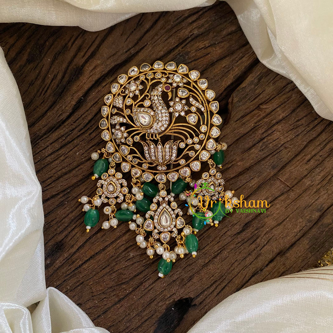 Green Victorian Diamond Hair Billai -VV1133