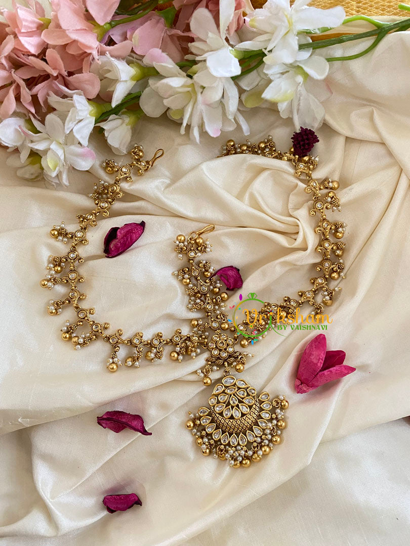 White Stone Bridal Maang Tikka-2 sided-G5426 - Main Image