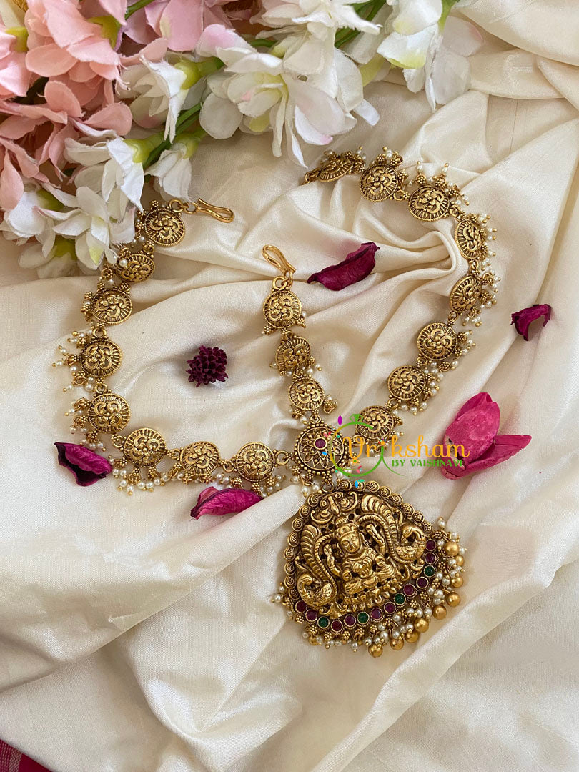 Gold Look Alike Lakshmi Bridal Maang Tikka -G5420