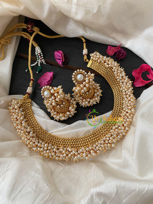 Traditional Kerala Choker with Cluster Pearl -2-G4250