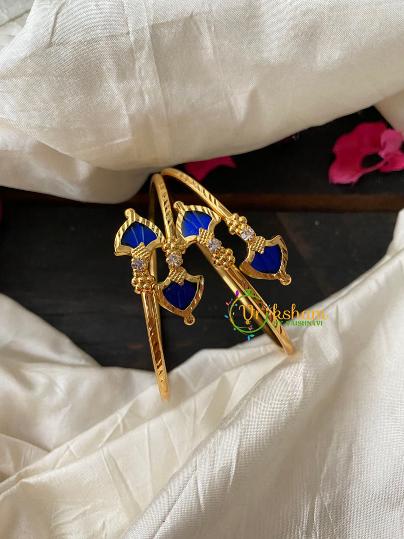 Palakka Bangles -Kerala Style Bangles-Blue-Spear-G4274
