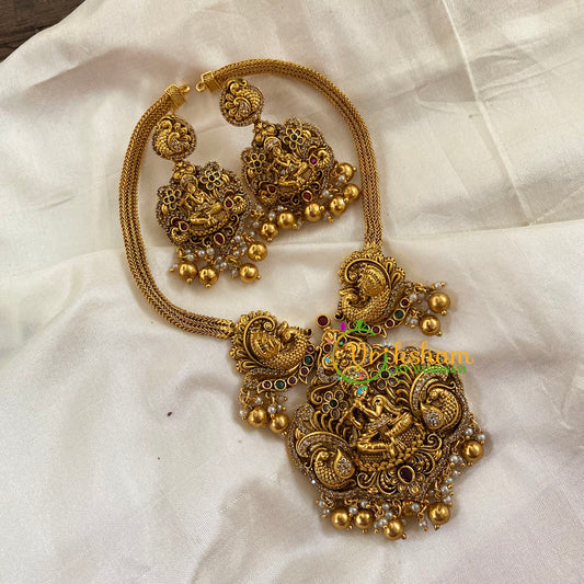 Premium Krishna Pendant Short Neckpiece-G7774