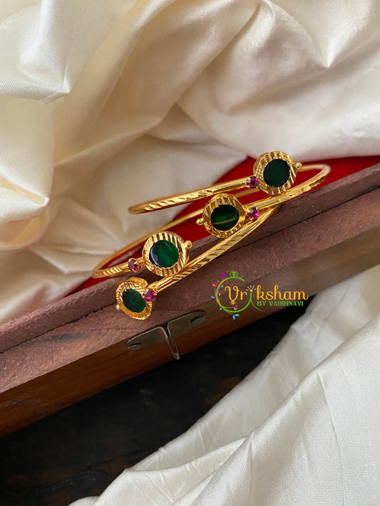 Palakka Bangles -Kerala Style Bangles-Green-Round-G4272