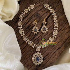 Blue Victorian Diamond Short Neckpiece -VV1273