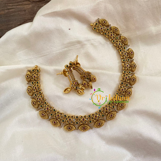 Premium Gold Choker Short Neckpiece -G7824