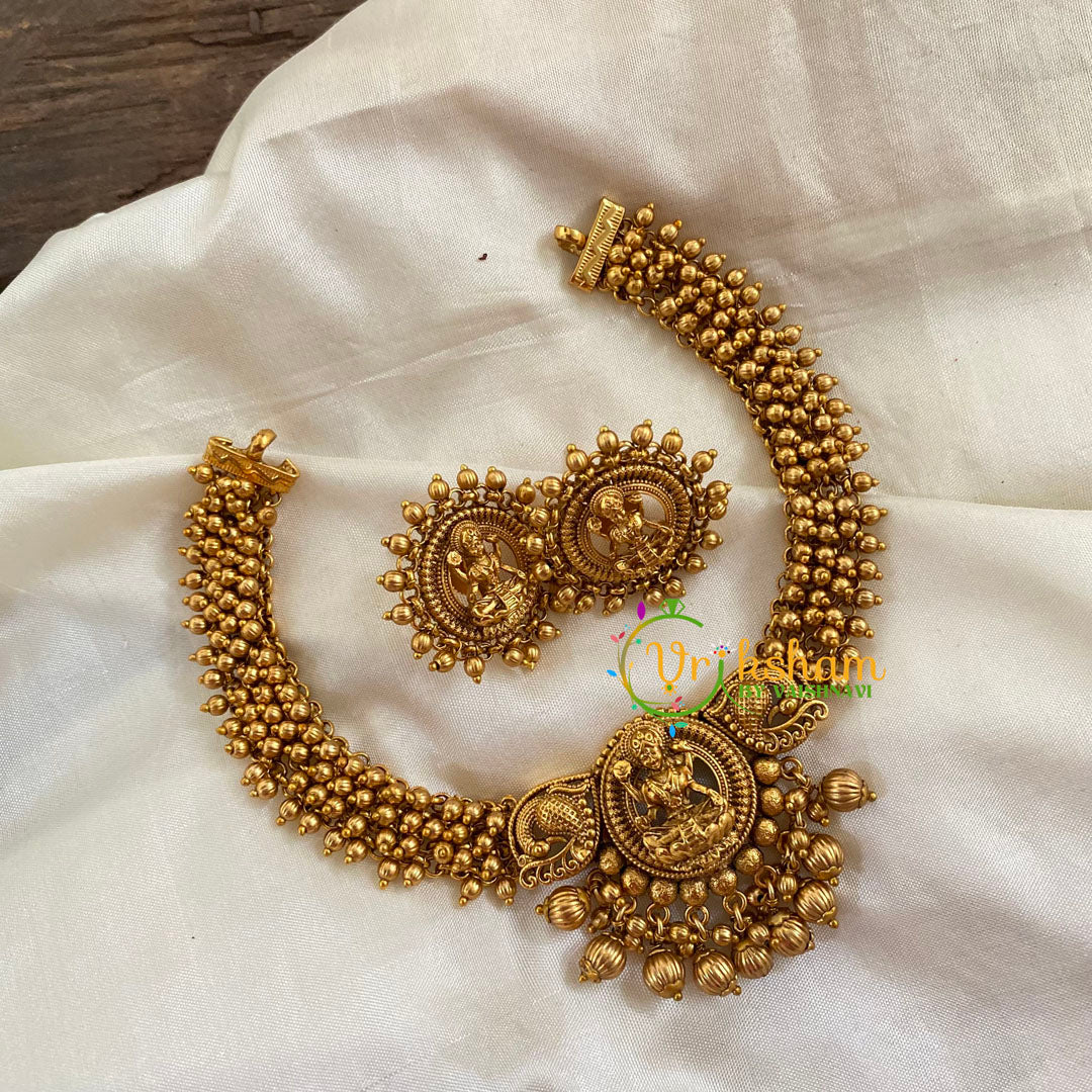 Cluster Ghungroo Lakshmi Short Neckpiece-G7776