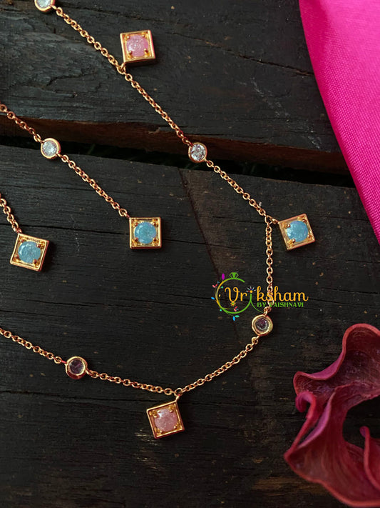 Designer Daily Wear Square Pendant Chain- G4122