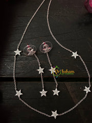 Silver Designer Daily Wear AD Stone Chain-Stars-G4172