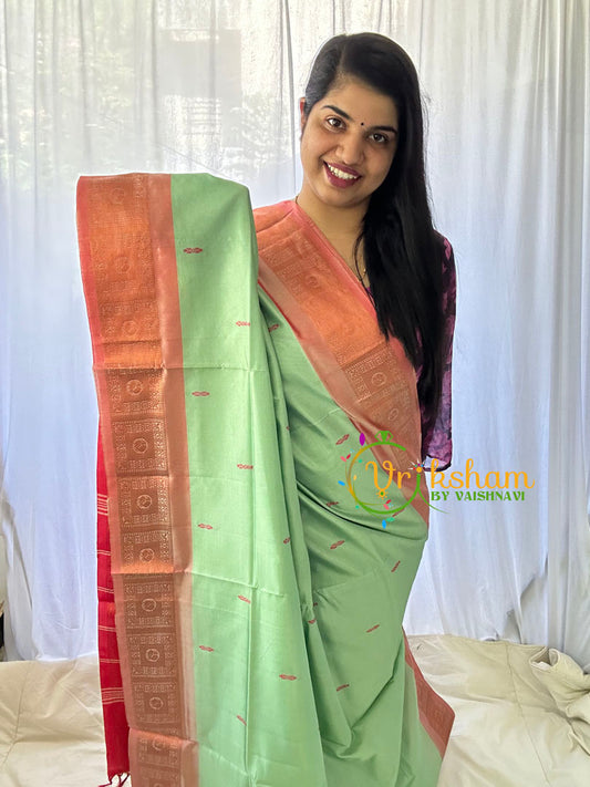 Elachi Green Chinnalampattu Saree-VS554