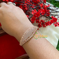 Filigree American Diamond Bracelet-Gold Tone-g3276
