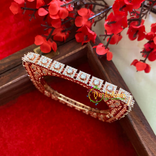 Rose Gold American Diamond Square Bracelet-G3302