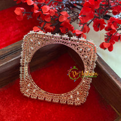 Rose Gold American Diamond Square Bracelet-G3302