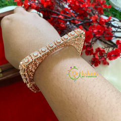Rose Gold American Diamond Square Bracelet-G3302
