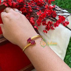 Gold Look alike Ad stone Bracelet-Red-G3274