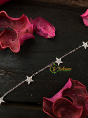 Silver Daily Wear AD Stone Bracelet Chain-Stars-G4155