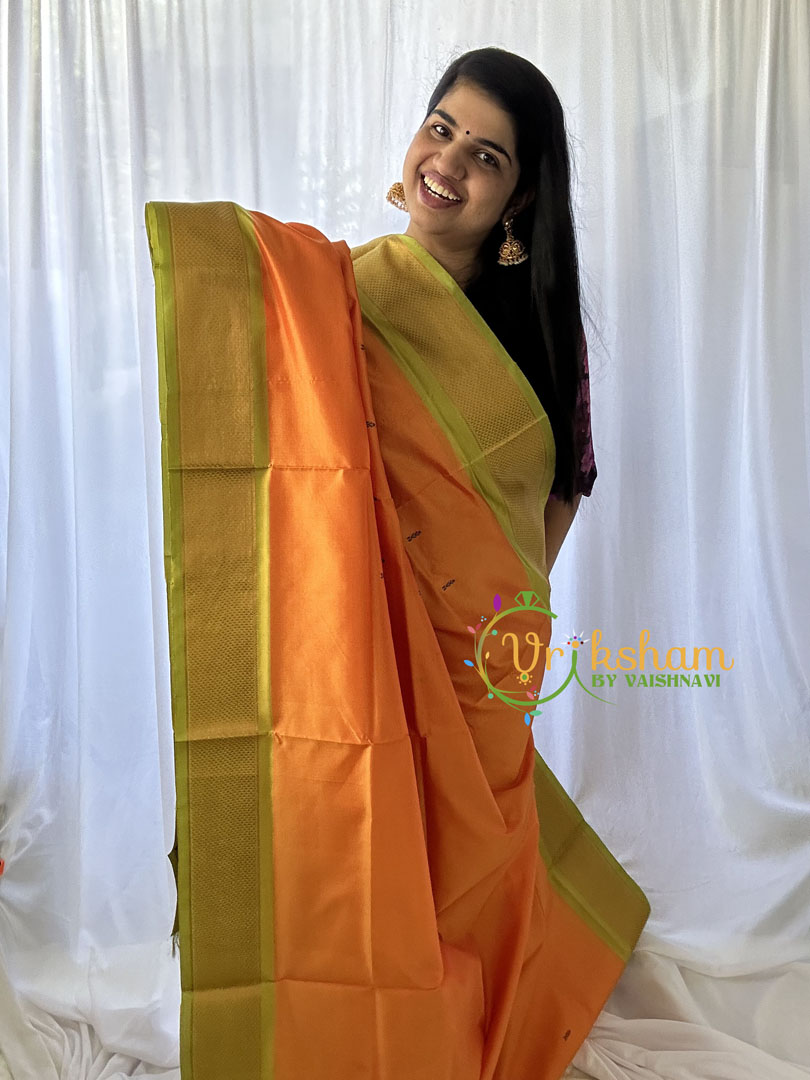 Orange yellow Chinnalampattu Saree-VS578