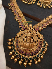 Exquisite Coin Style Lakshmi Pendant Haram -G2685