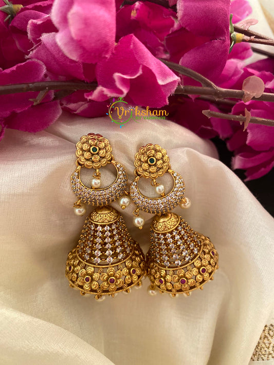 AD Stone Gold Look Alike Jhumkas-G2693