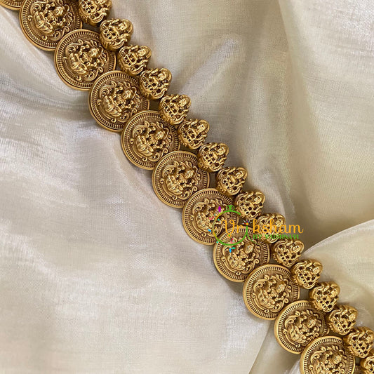 Premium AD Stone Lakshmi Hipchain -Temple Hipchain -G4686