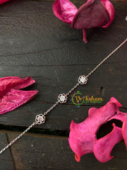 Silver Daily Wear AD Stone Bracelet Chain-Hexagon-G4134