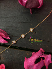 Daily Wear AD Stone Bracelet Chain-Hexagon-Gold Tone- G4133