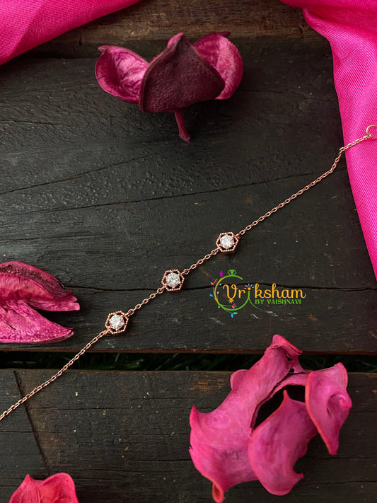 Daily Wear AD Stone Bracelet Chain-Hexagon- G4132