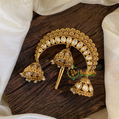 Arch Shaped Single Jada Billai -Bun Billai-White-G10245
