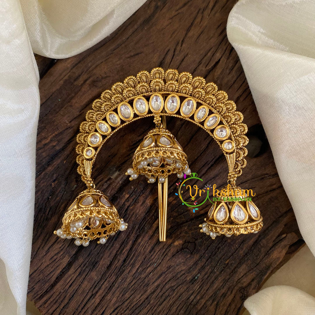 Arch Shaped Single Jada Billai -Bun Billai-White-G10245