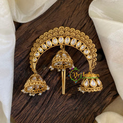 Arch Shaped Single Jada Billai -Bun Billai-White-G10245