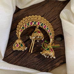 Arch Shaped Single Jada Billai -Red Green-Bun Billai-G10246