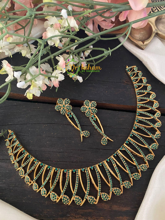 Green Comet CZ Stone Choker -G2814