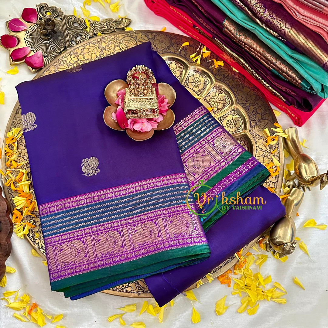 Violet Blue Pure Kanchi Silk -VS1550