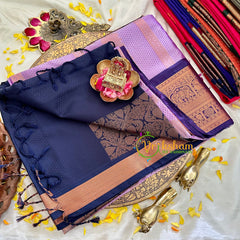 Lavender with Blue Kanchi Silk -VS1571